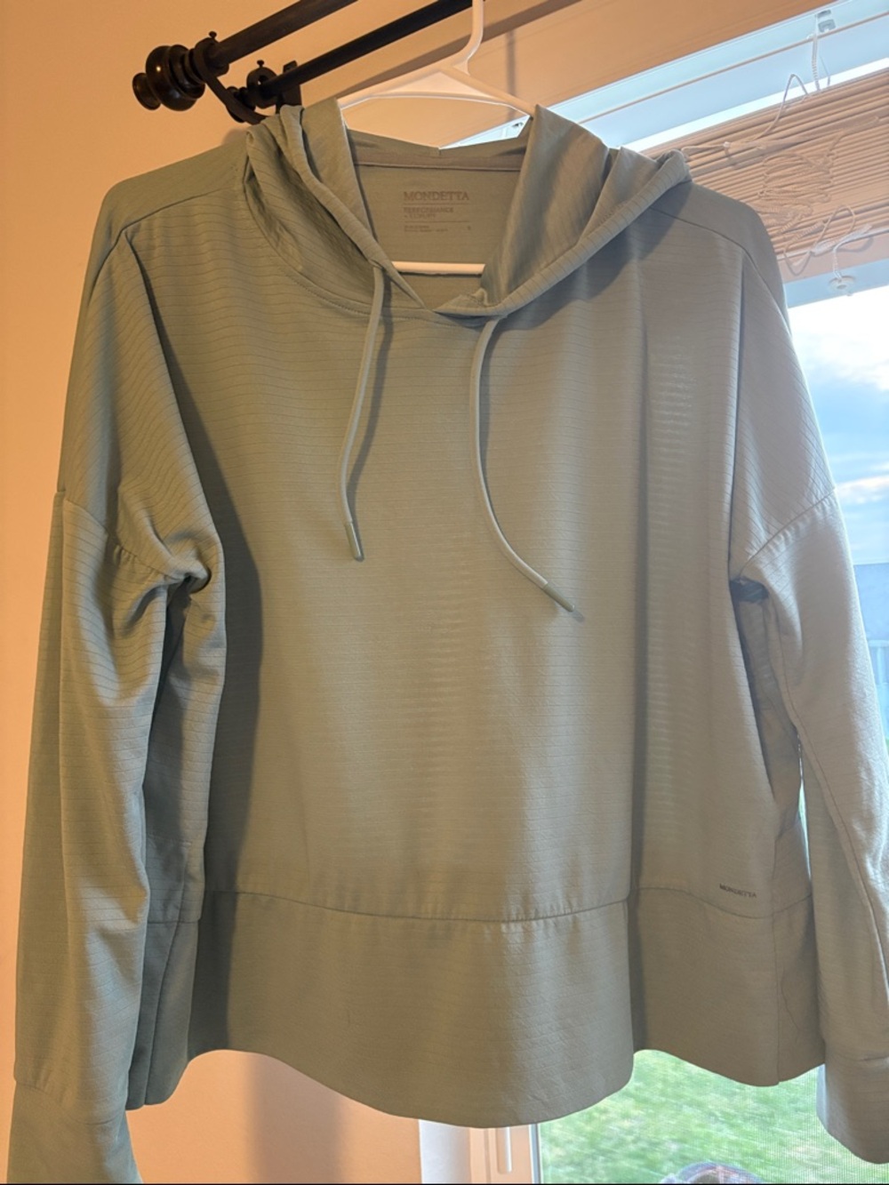 Mondetta Hooded Performance Sweater - Light Sage